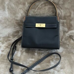 Tory Burch Black and Brown Small Women's Cross Body Bag